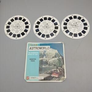 rare Astroworld Houston Texas Amusement View Master Packet 3 reel